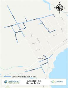 Map of Lakeland Networks Fibre Internet Coverage Sundridge