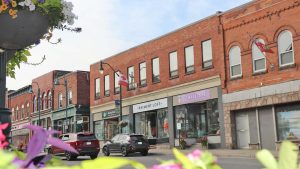 View of downtown Bracebridge businesses