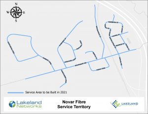 Map of Lakeland Networks Fibre Internet Coverage Novar