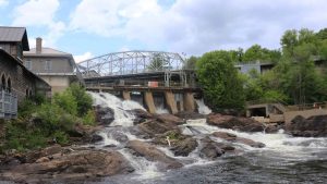 View of Bracebridge Falls and Silver Bridge