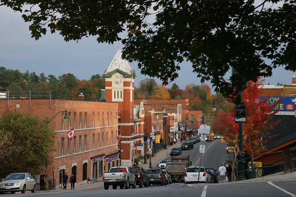 View of Downtown Bracebridge from Manitoba Street