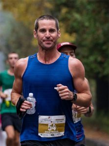 Lakeland employee Fraser Burgess runs the Muskoka Marathon in 2021