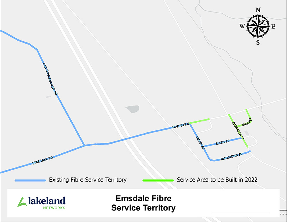 Lakeland Networks Fibre Internet Coverage in Emsdale