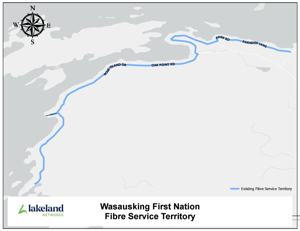 Lakeland Networks Fibre Internet Coverage in Wasauksing First Nation